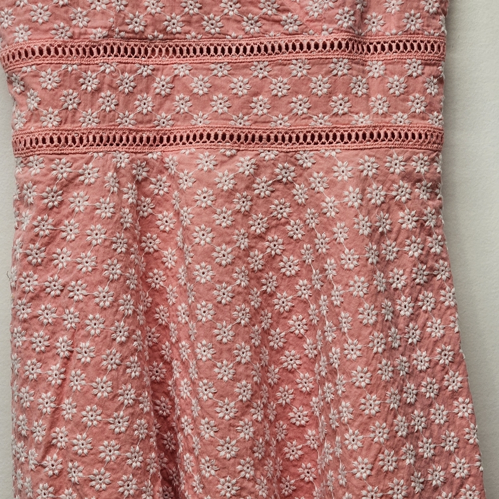 Jun & Ivy Girls Dress Small Pink Cottagecore Floral Embroidered - Picture 6 of 12